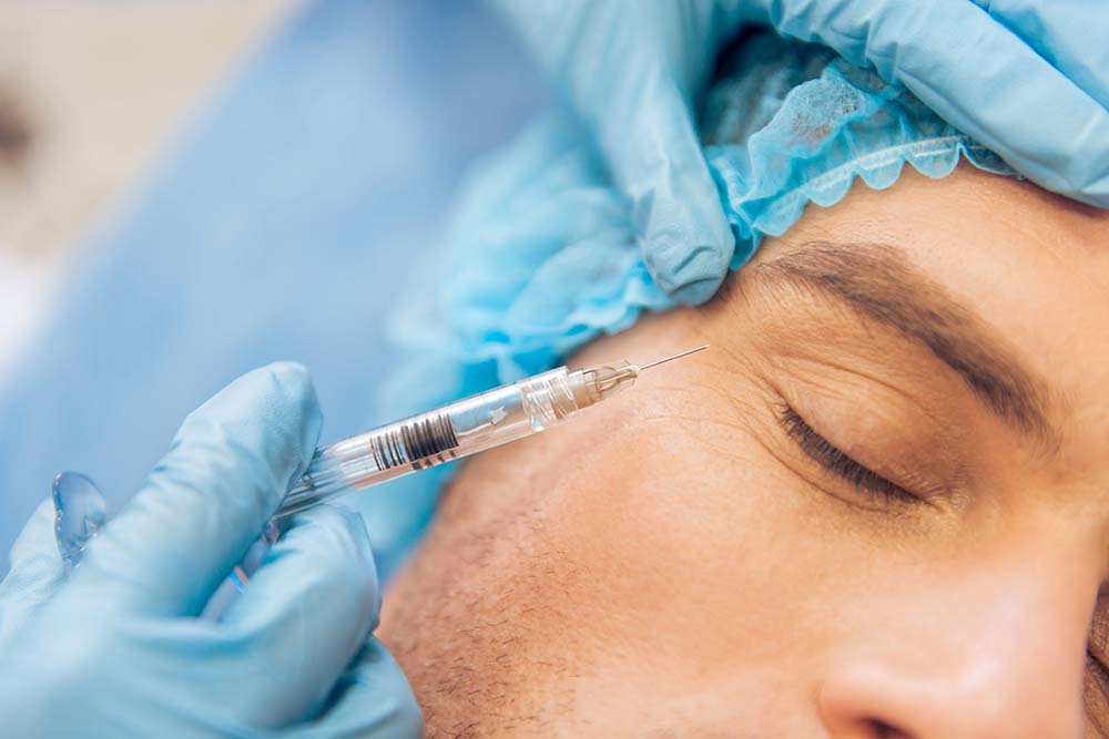 man at the plastic surgeon