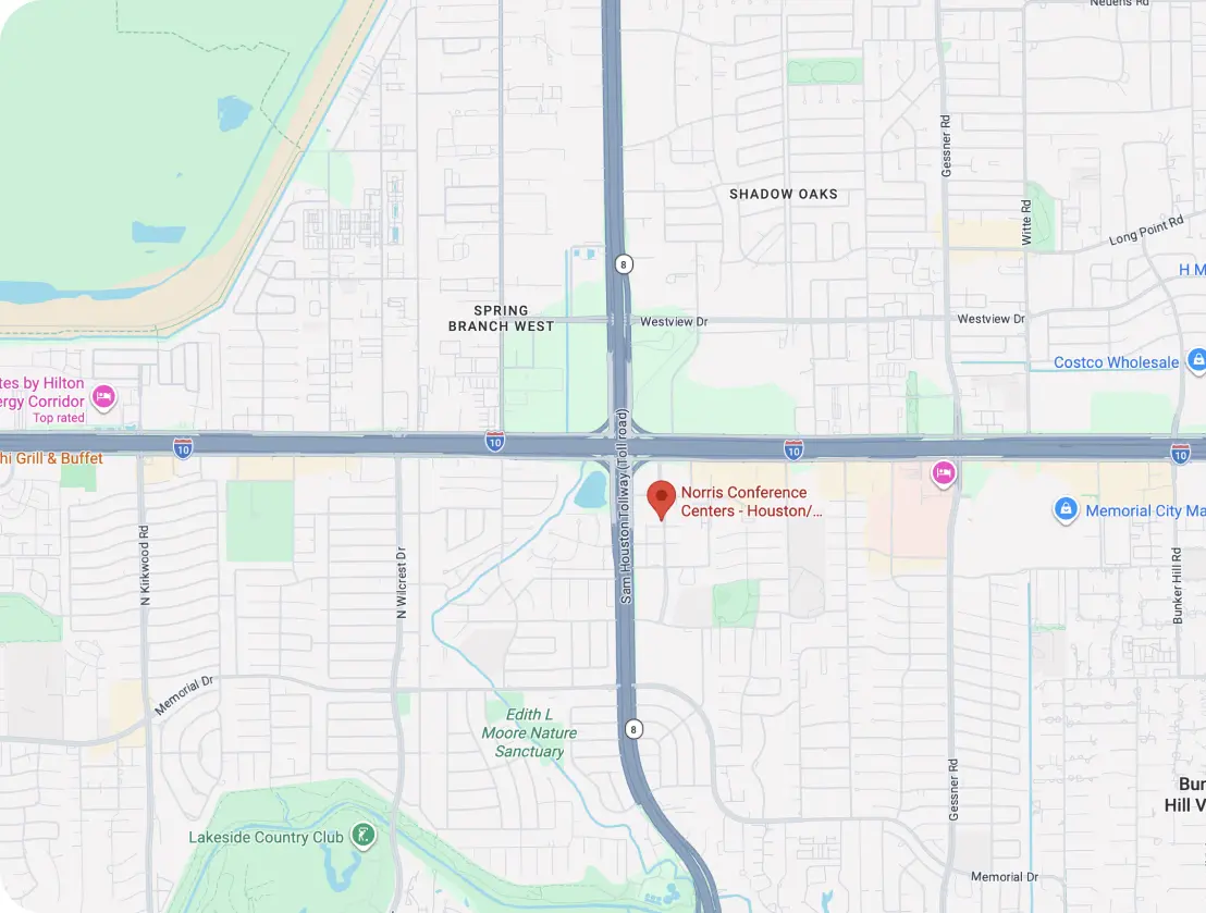 Map showing the Norris Conference Center location